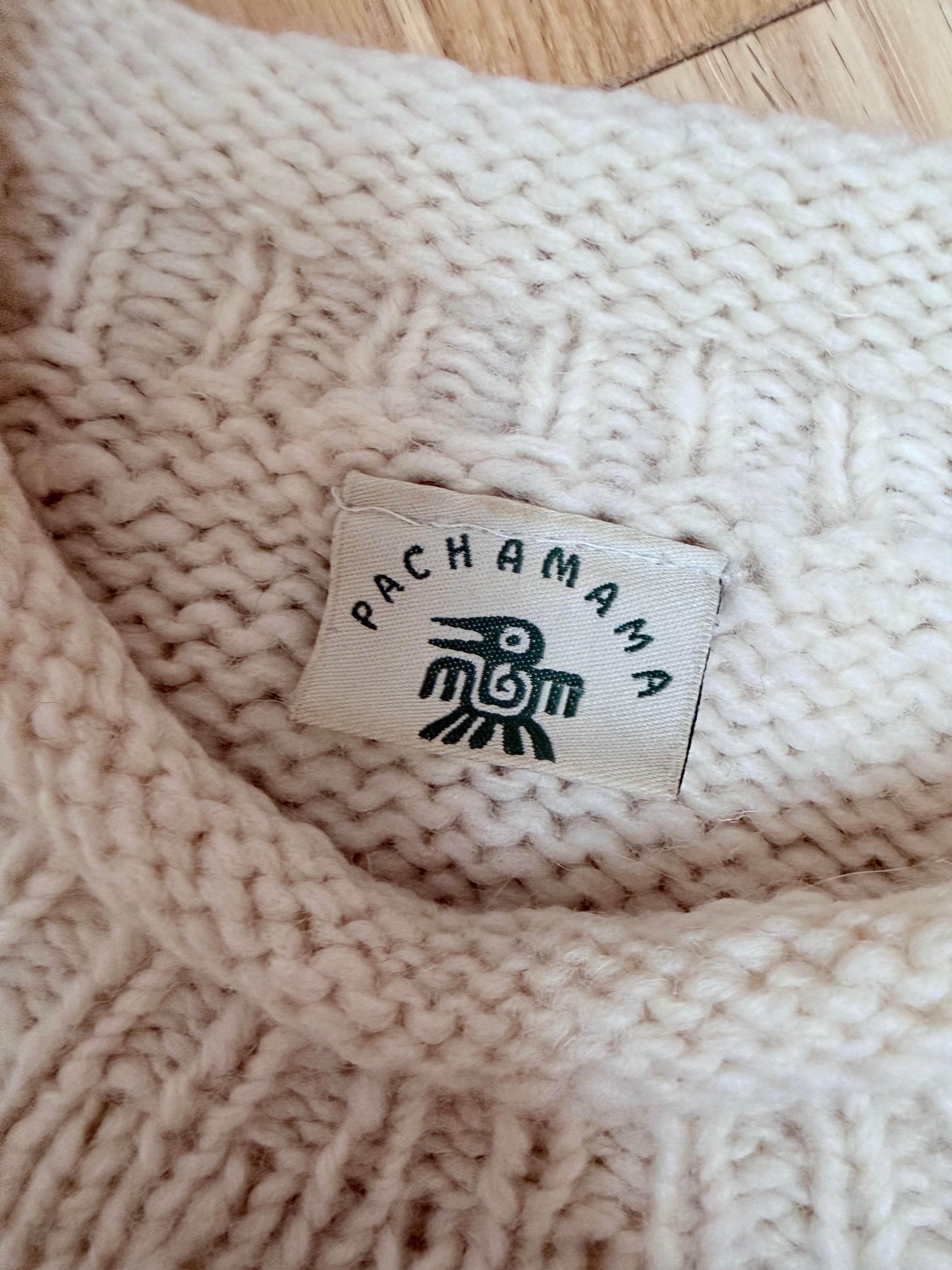 The Blue Hearts: Vintage 1990s Pachamama Hand-Knitted Oversized Heart Jumper