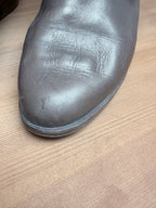 Rare Vintage 1970s Silver Leather Embroidered Boots