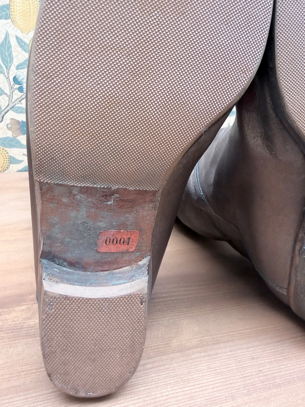 Rare Vintage 1970s Silver Leather Embroidered Boots