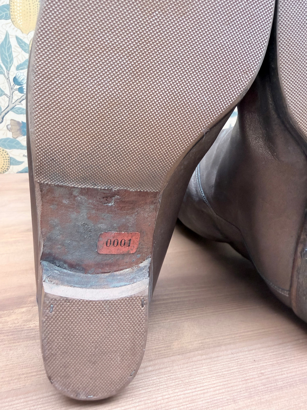 Rare Vintage 1970s Silver Leather Embroidered Boots