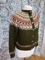 Pine & Frost: Vintage Norwegian Fair Isle Hand-Knitted Cardigan