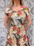 Flowery Fancy: Antique Vintage Late 1930s/Early 1940s Antique Floral Dress