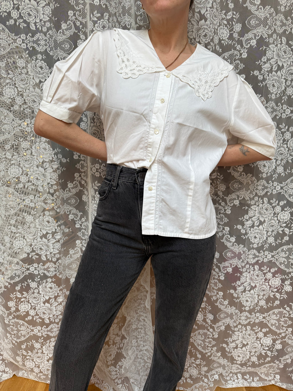 The Dandy: Laura Ashley 1970s Vintage Peter Pan Collar Blouse