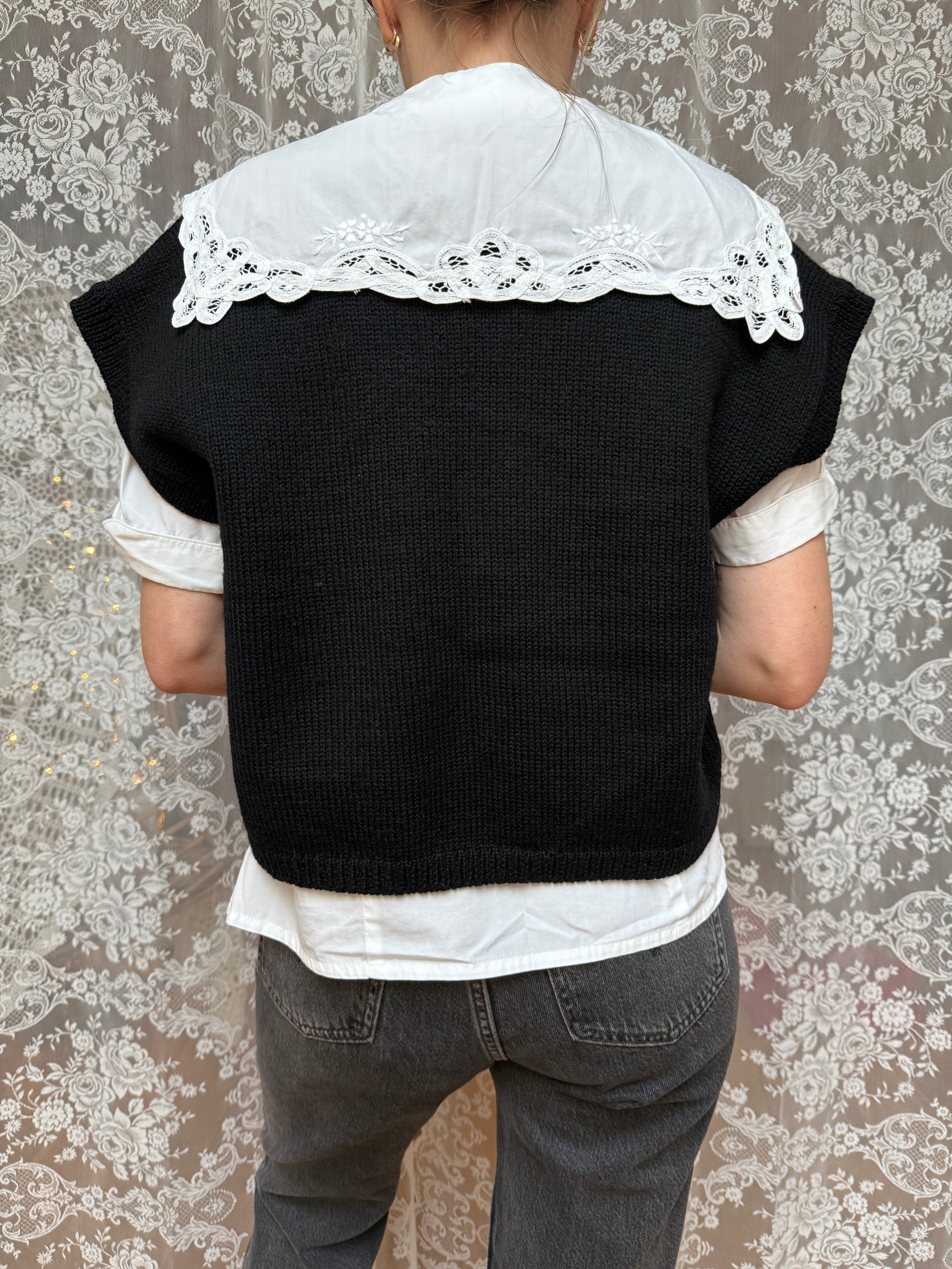 The Winter Waistcoat: Vintage Laura Ashley Floral Embroidered Waistcoat