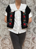 The Winter Waistcoat: Vintage Laura Ashley Floral Embroidered Waistcoat