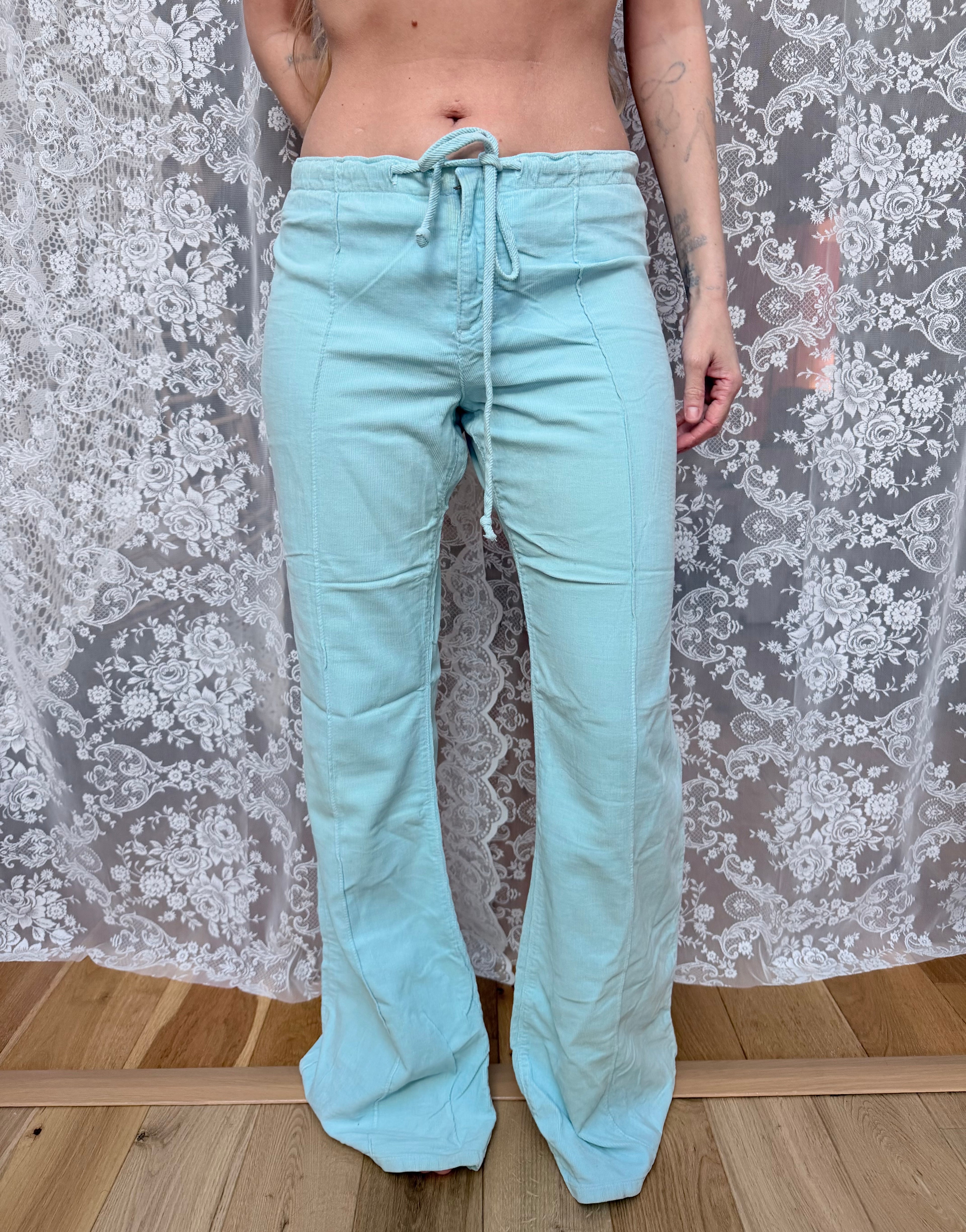 Phoebe Flares: Vintage Juicy Couture 1990s Y2K Low-Waisted Corduroy Trousers