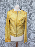 Free Bird: Vintage 1990s Y2K Tie Dye David Moore Leather Jacket