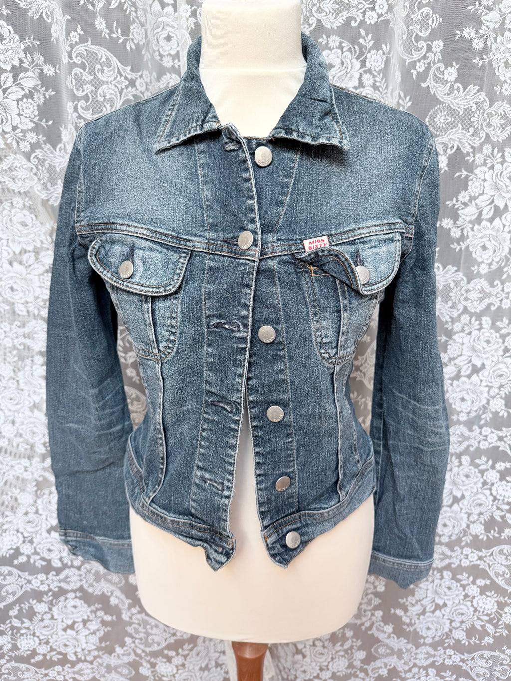 Vintage 1990s Y2K Miss 60s Blue Denim Jacket