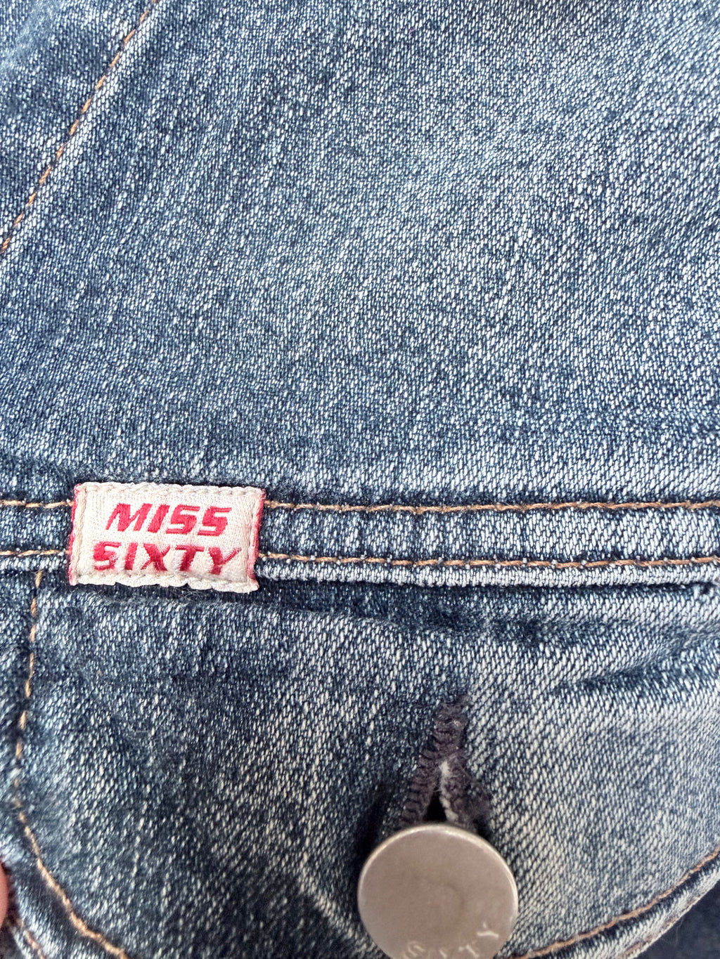 Vintage 1990s Y2K Miss 60s Blue Denim Jacket