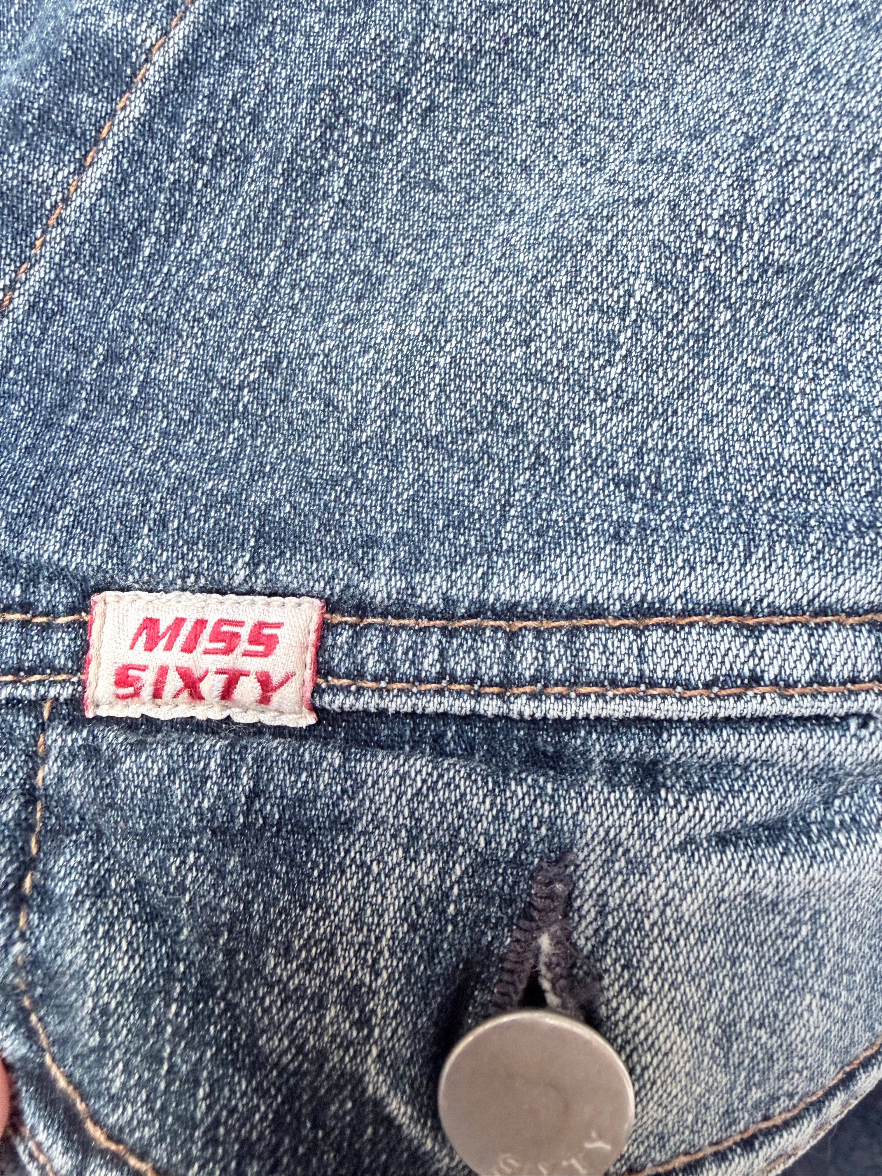 Vintage 1990s Y2K Miss 60s Blue Denim Jacket