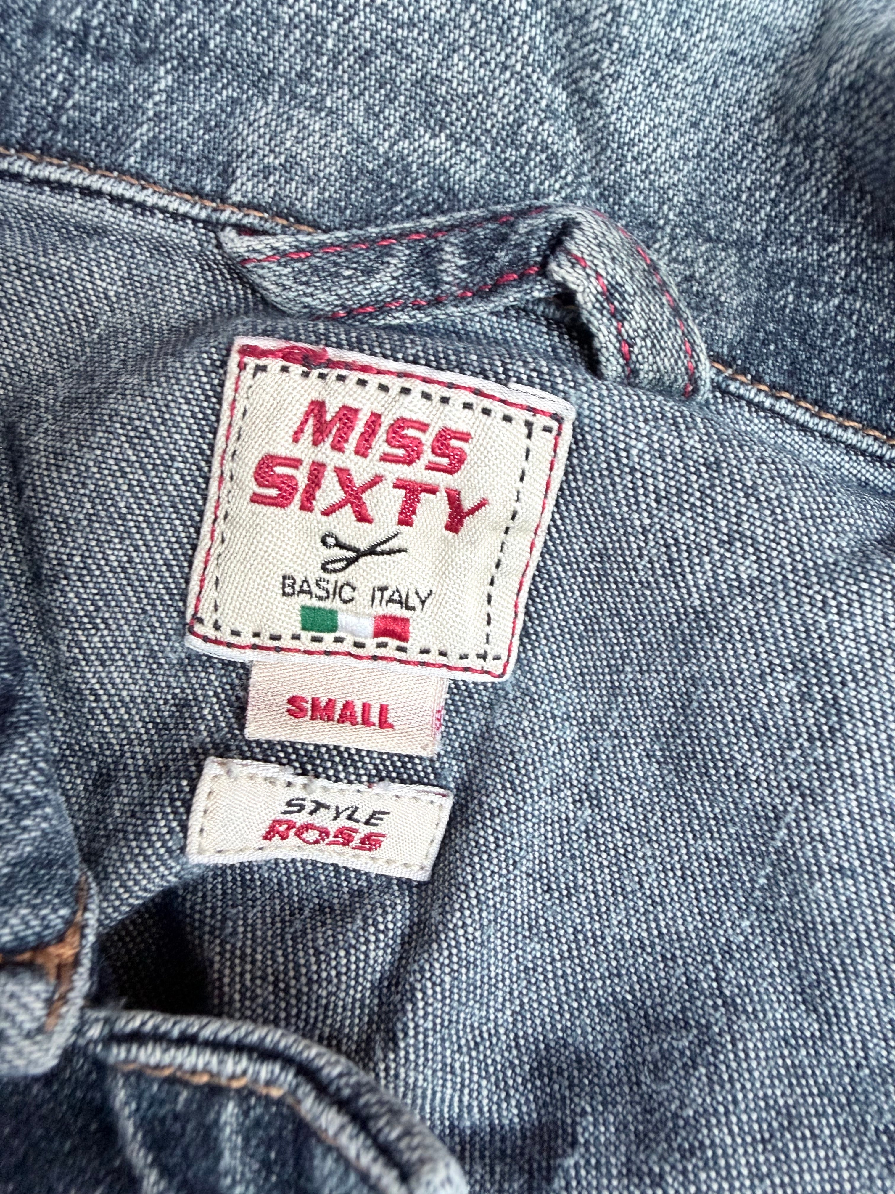 Vintage 1990s Y2K Miss 60s Blue Denim Jacket