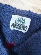 The Poppy: Vintage 1990s Amano Poppy Hand-Knitted Wool Cardigan