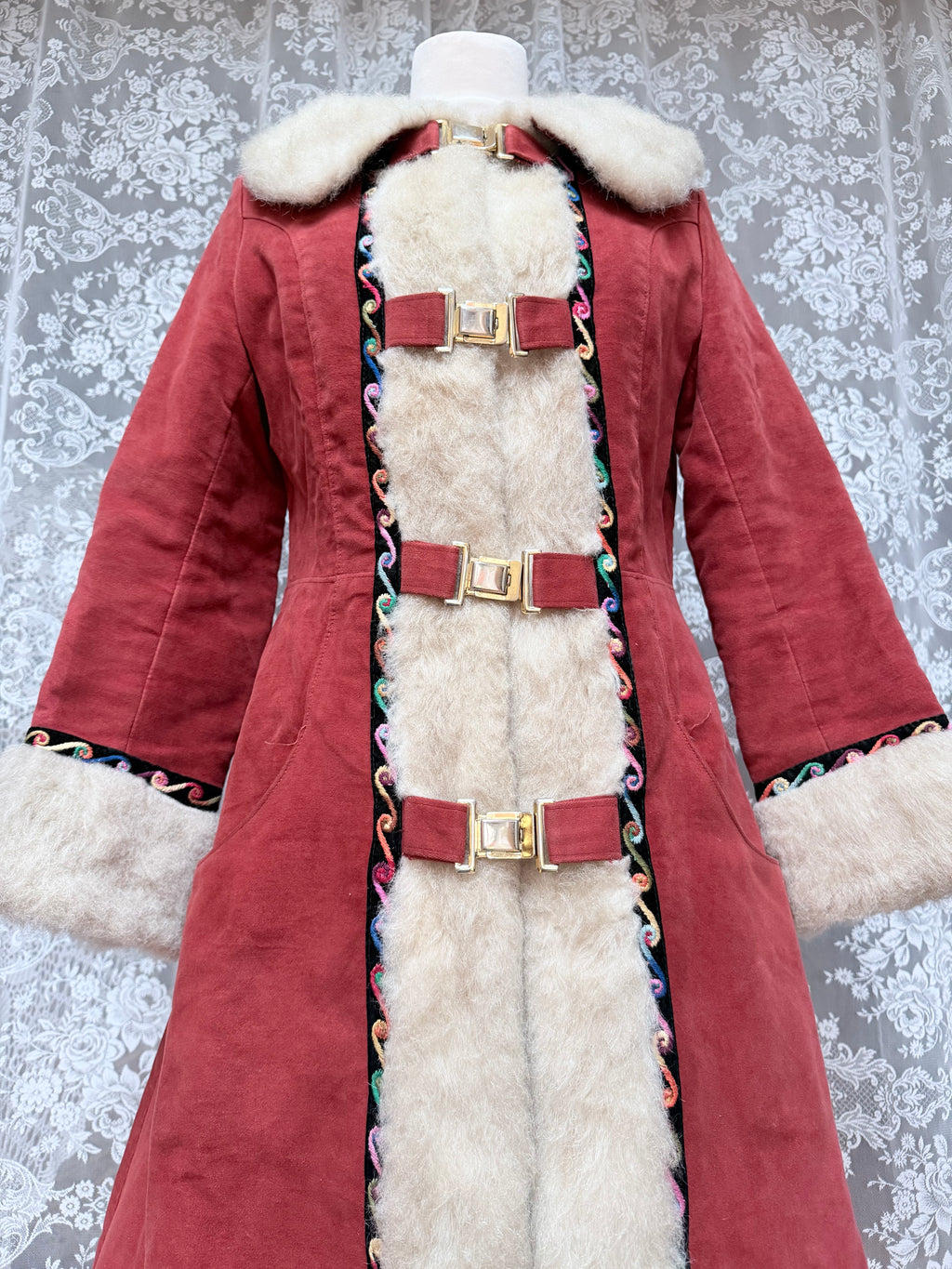 The Marcella: Vintage 1970s Faux Suede/Fur Penny Lane Coat