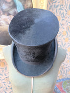 Rare Antique 19th Century Black Top Hat | Gothic Victorian Collector’s Piece