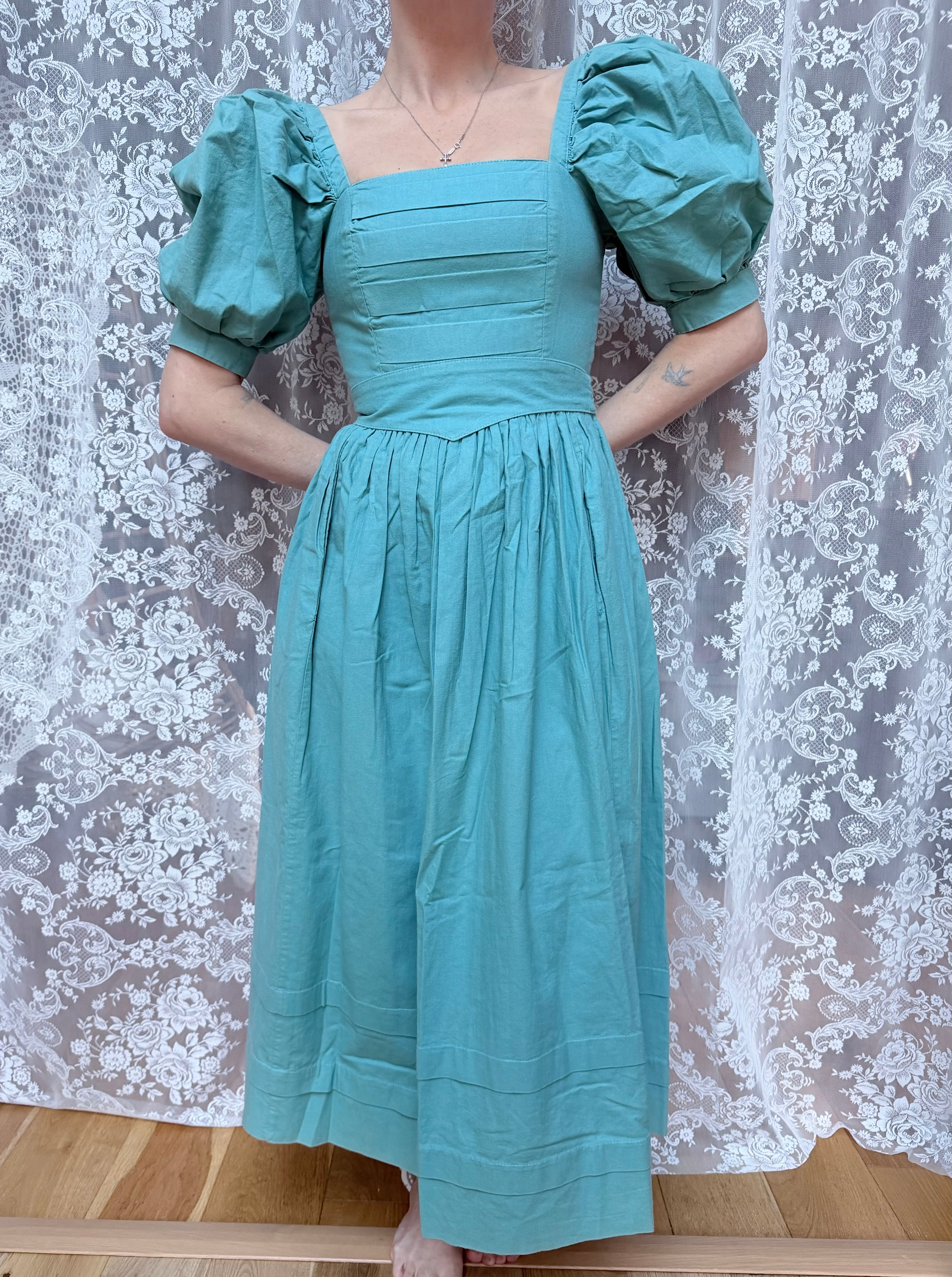 Vintage 1980s Laura Ashley Mutton Sleeve Princess Dress