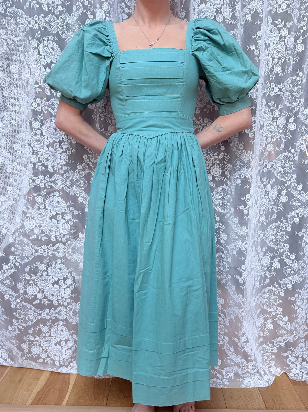Vintage 1980s Laura Ashley Mutton Sleeve Princess Dress
