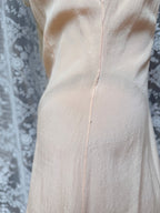 Rare 1920s/1930s Peach Silk Step-In Lace Playsuit
