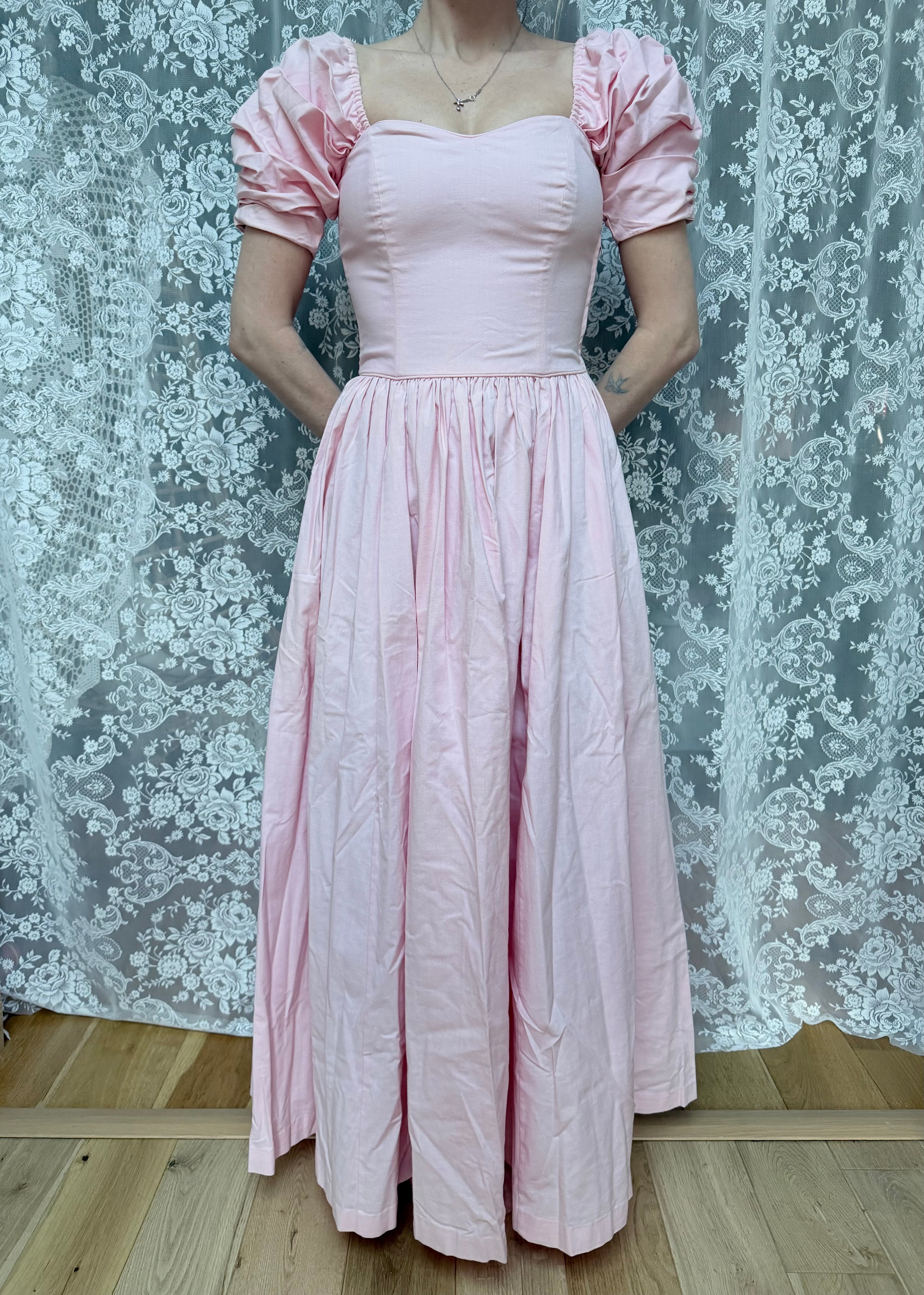 Princess Bella: Vintage 1980s Laura Ashley Pink Prom Dress