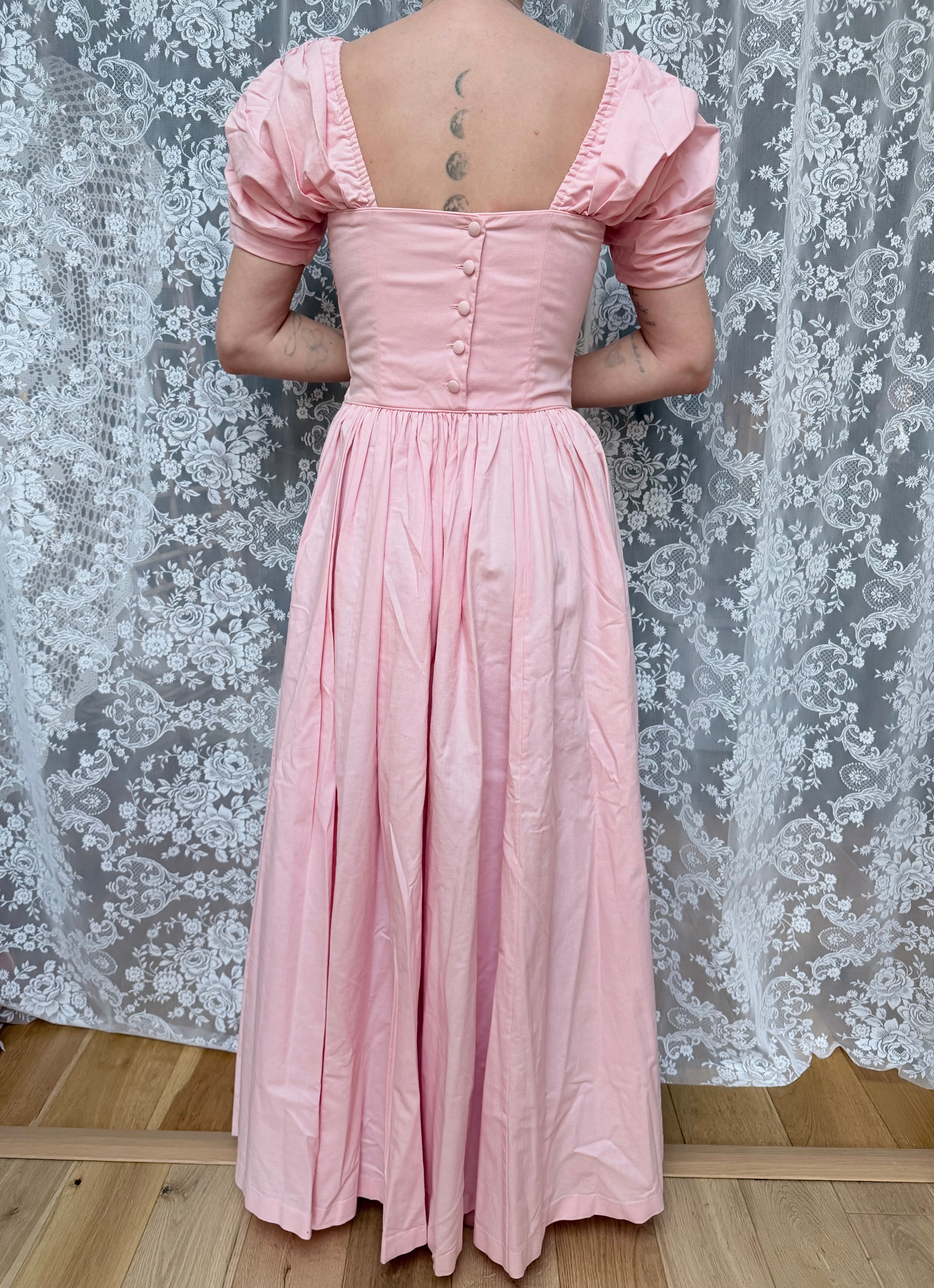 Princess Bella: Vintage 1980s Laura Ashley Pink Prom Dress