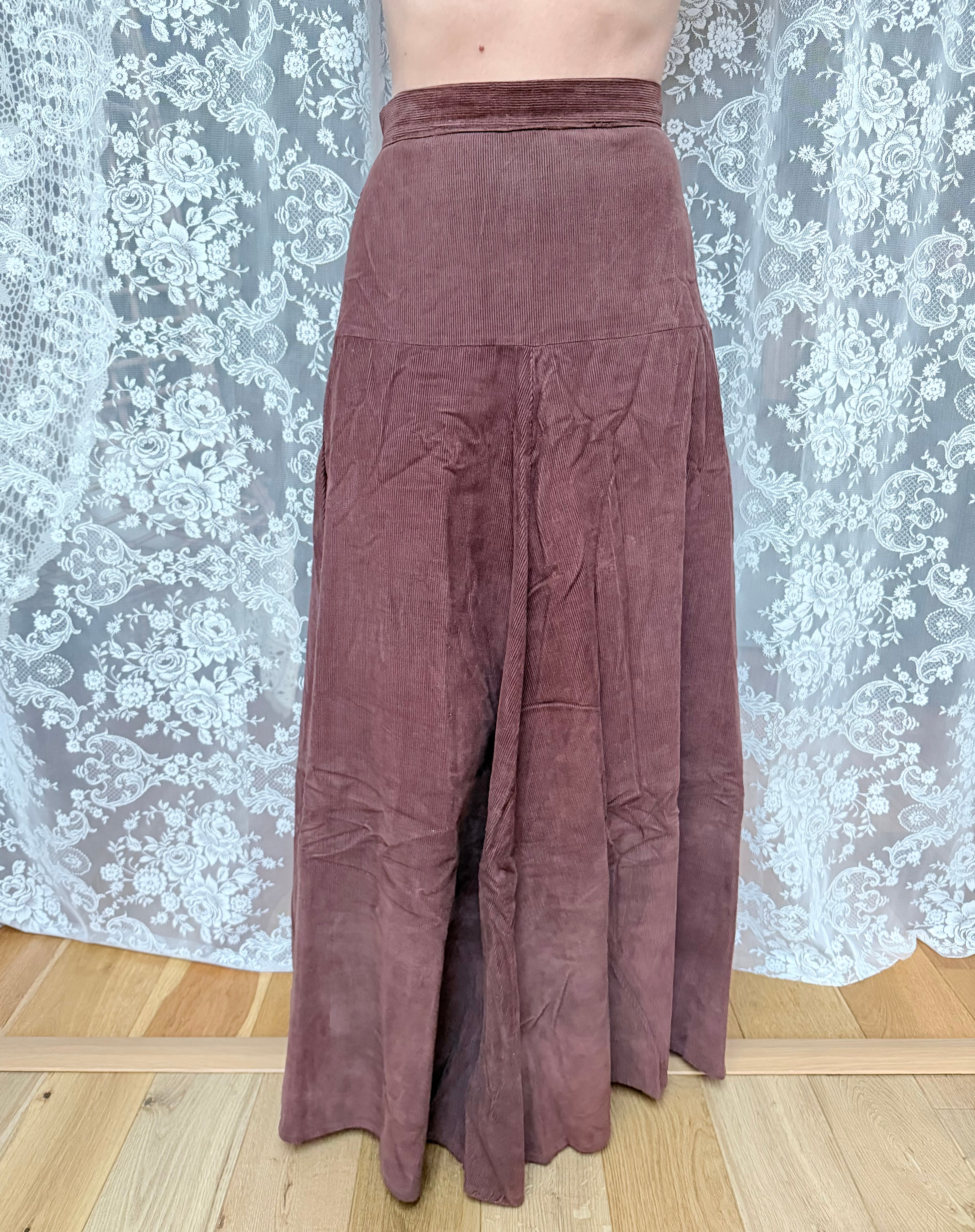 Vintage 1970s Laura Ashley Corduroy Maxi Skirt