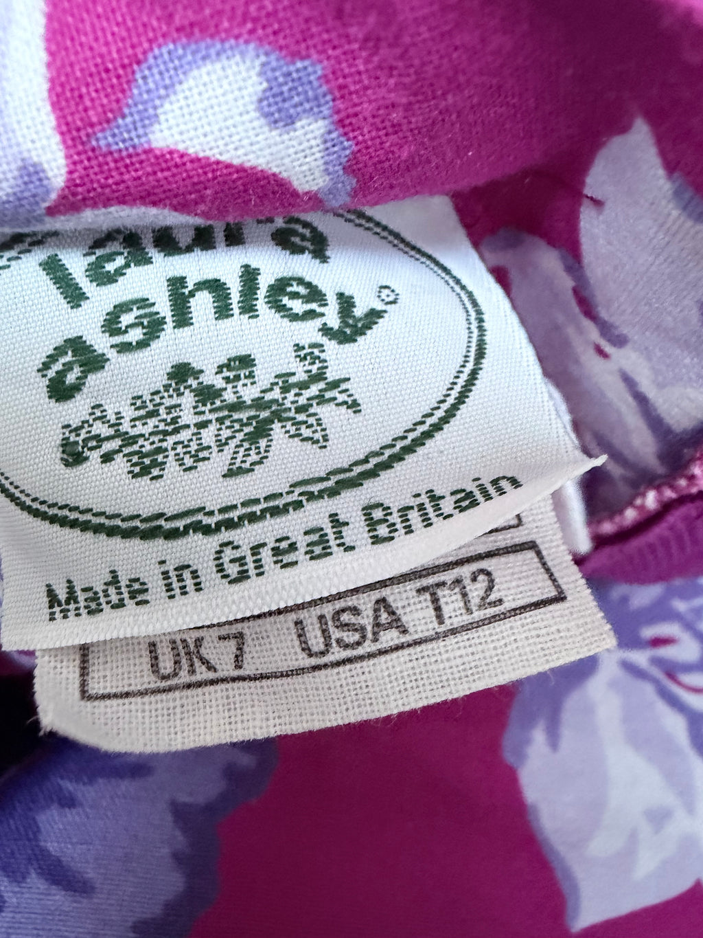 Vintage 190s Laura Ashley Mutton Sleeve Dress