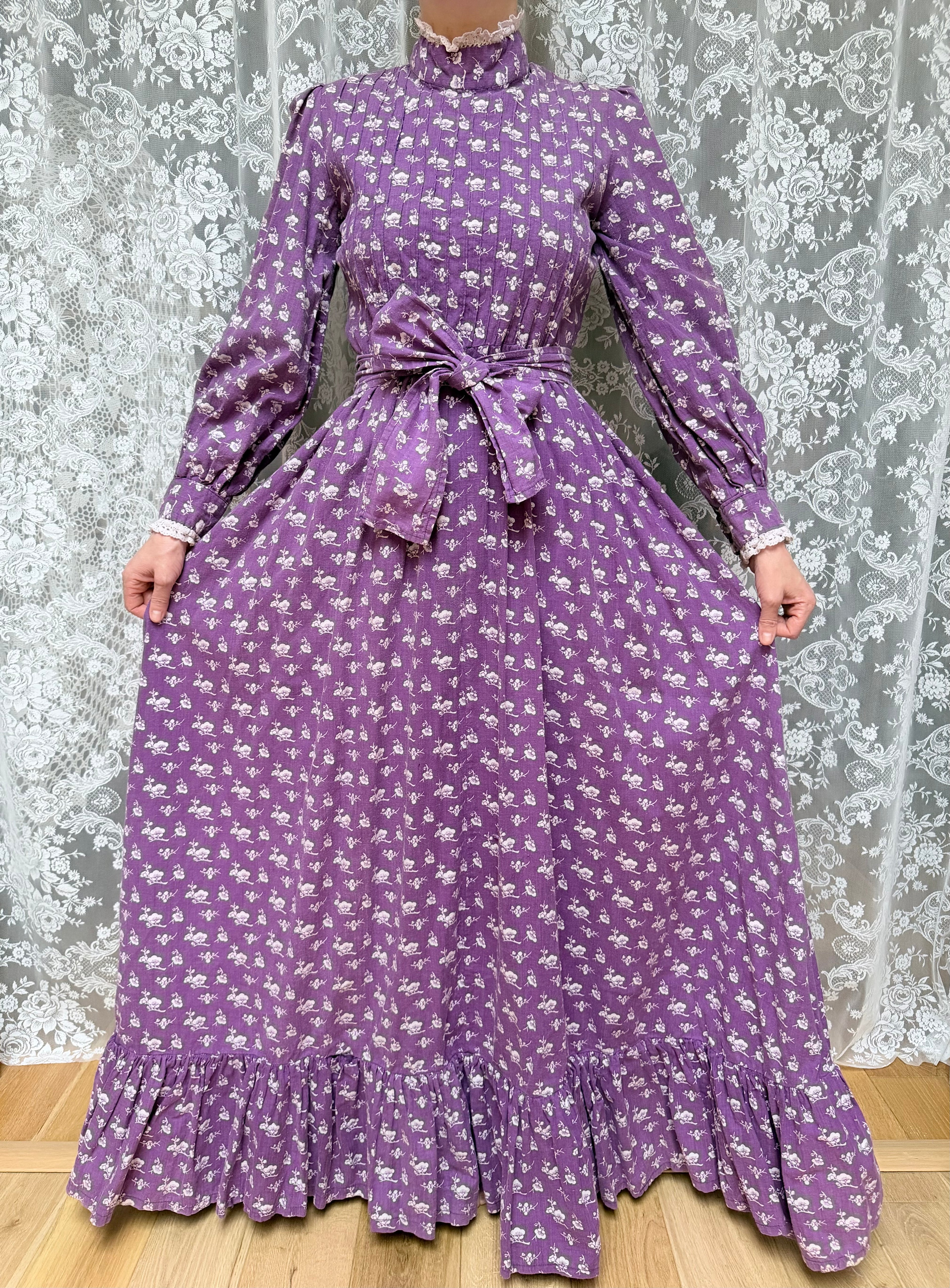 Vintage 1970s Laura Ashley Edwardian Prairie Dress