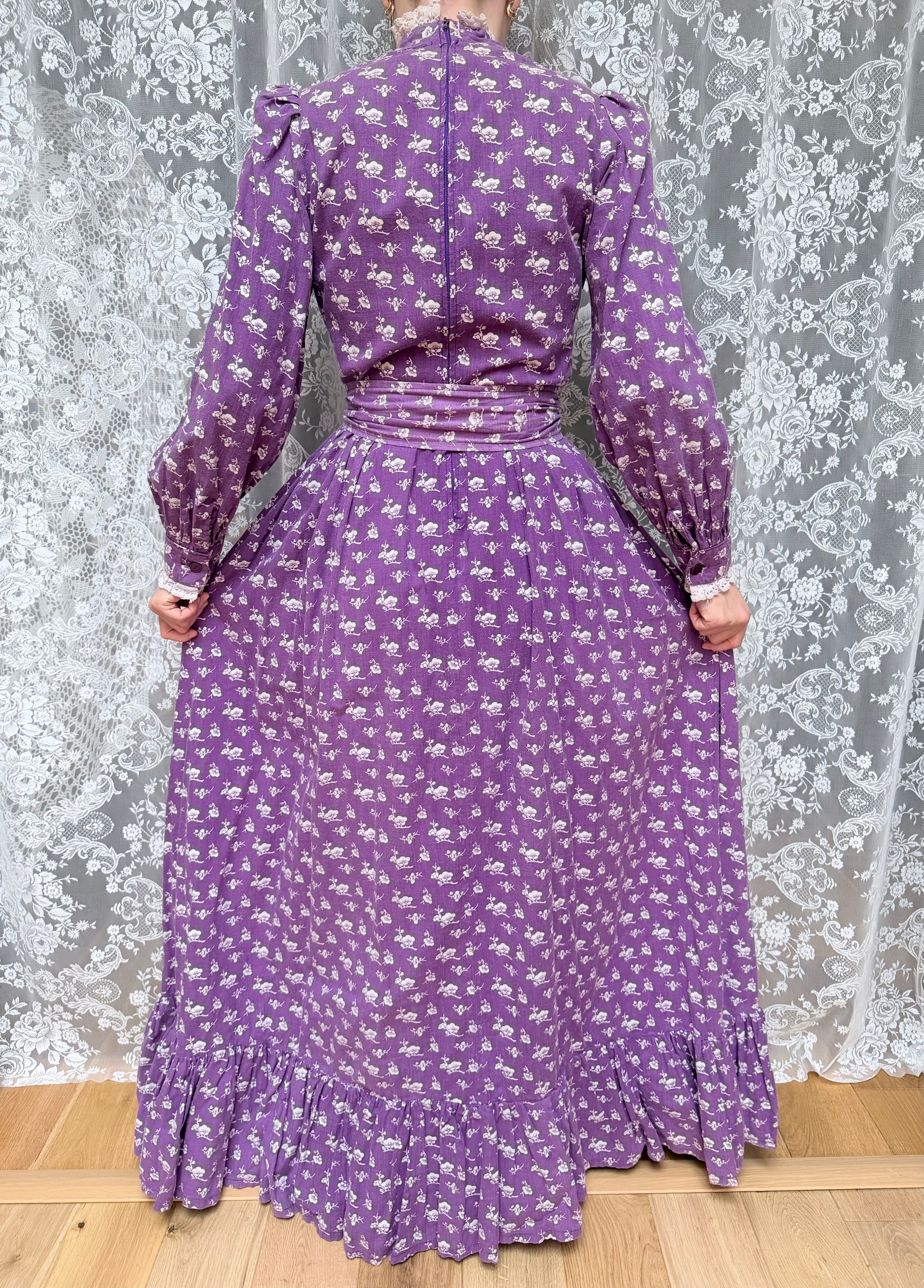 Vintage 1970s Laura Ashley Edwardian Prairie Dress