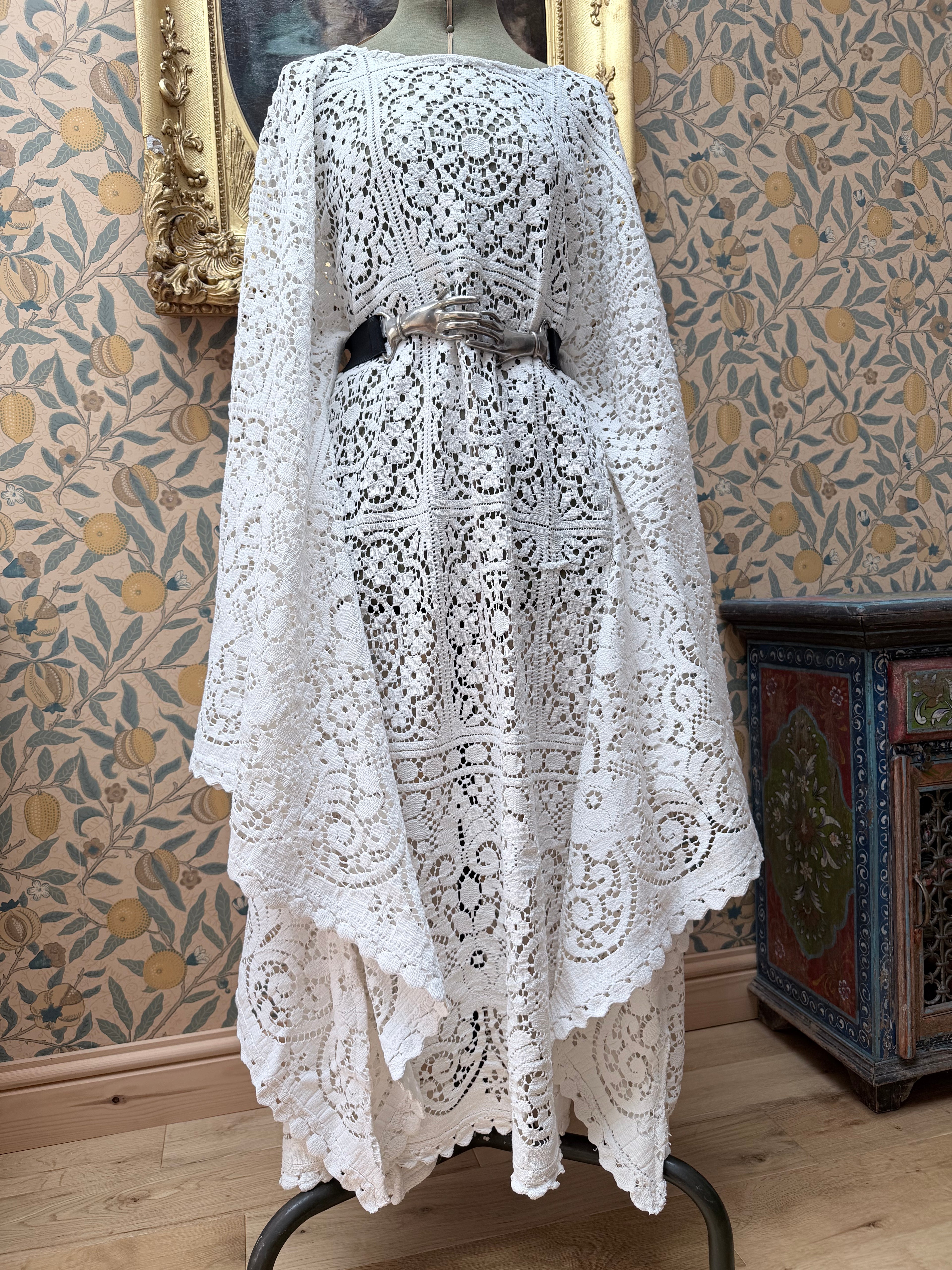 lace tablecloth dress Lace Betty Dress coming soon to my made-to-order shop Details: Betty Dress made from upcycled vintage lace tablecloth. : 35mm film shot by me Models: @alitbruce @forasteravintage . . . . . . . . . . #