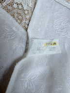 Vintage 1970s St Michael Cream Lace Teddy Bodysuit