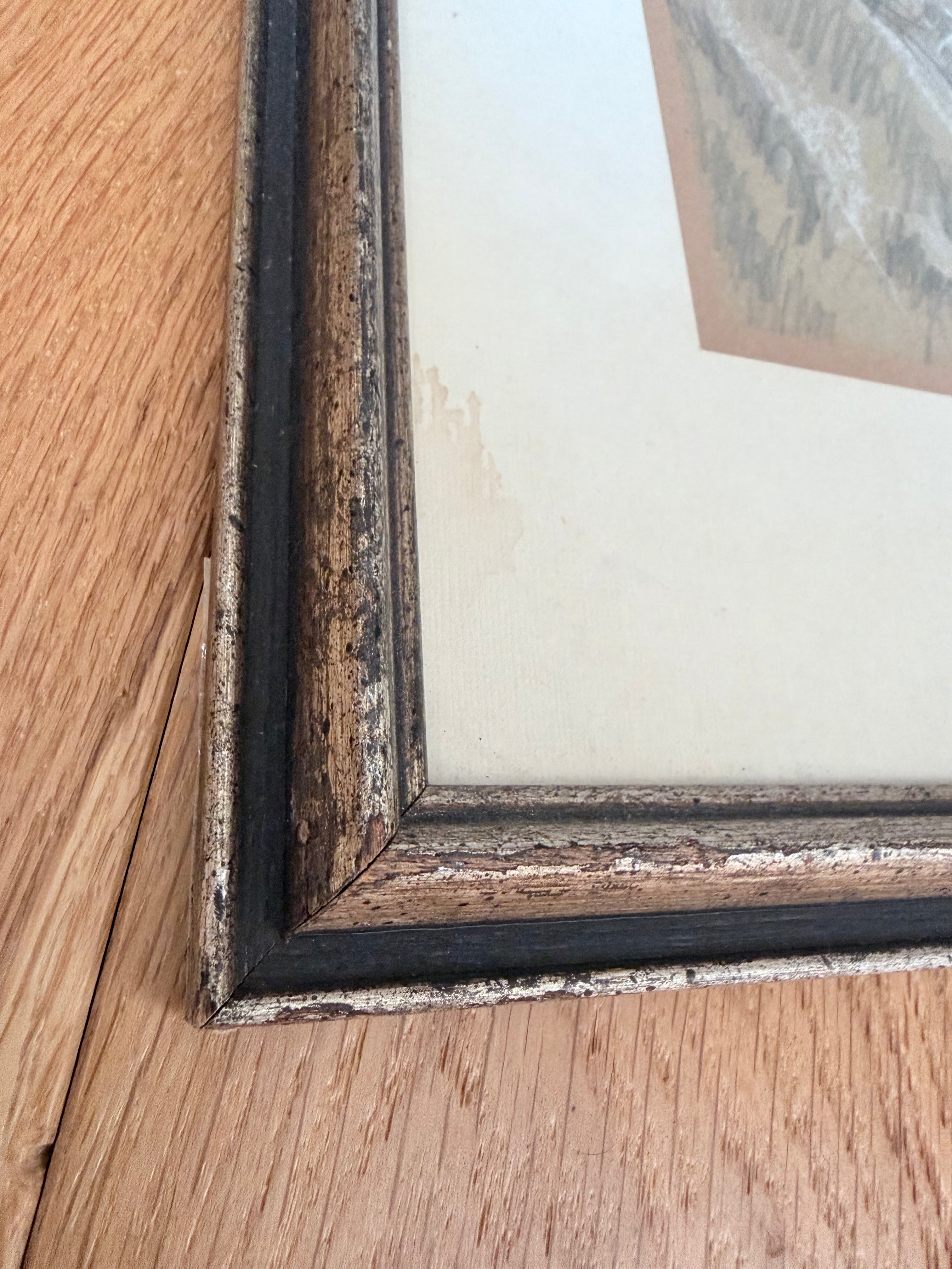 Pair of Original Signed 1967 Charcoal Portrait Drawings | The French Peasant and Gentleman