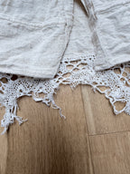 Antique Peasant Blouse with Embroidery & Crochet Lace | Circa 1880-1910