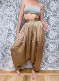 Vintage Designer 1980s Calvin Klein Gold Harem Pants