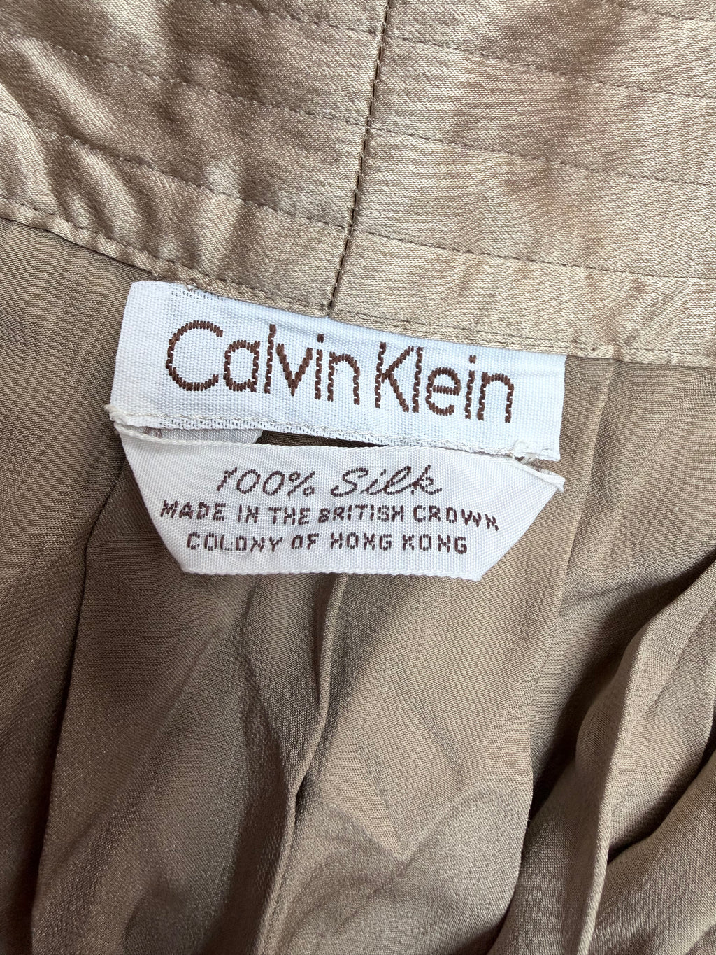 Vintage Designer 1980s Calvin Klein Gold Harem Pants