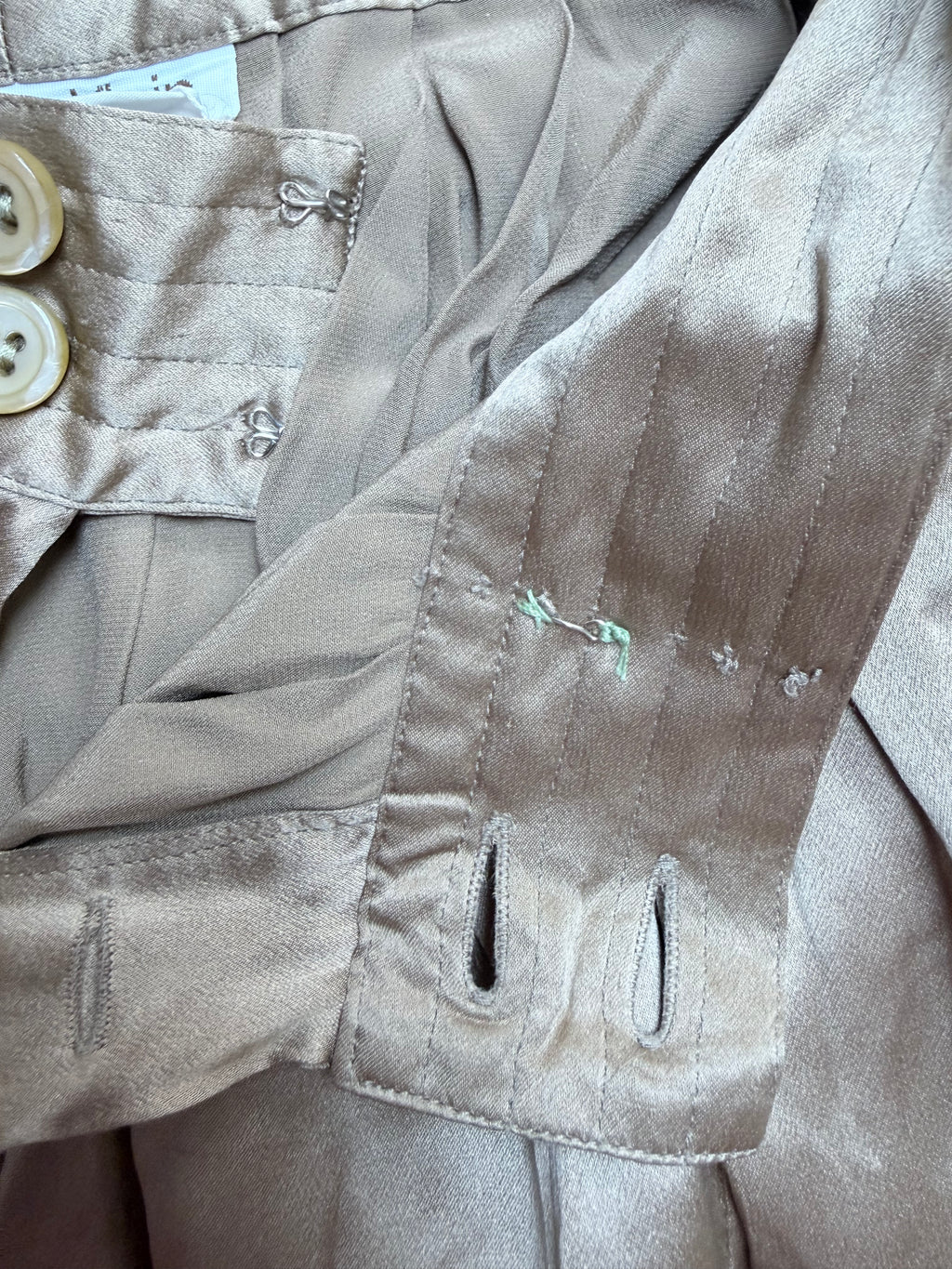 Vintage Designer 1980s Calvin Klein Gold Harem Pants