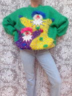 Vintage Designer Knitwear Jump to Jack Oversized Novelty Clown Jumper