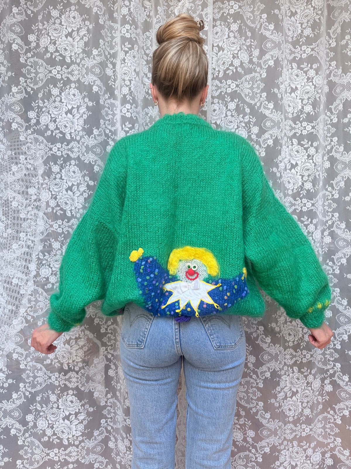 Vintage Designer Knitwear Jump to Jack Oversized Novelty Clown Jumper