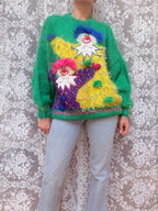 Vintage Designer Knitwear Jump to Jack Oversized Novelty Clown Jumper
