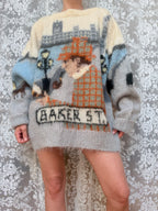 Vintage 1990s Hand-Knitted Sherlock Holmes Novelty Jumper | Selina Knitwear