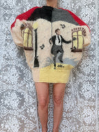 Vintage 1990s Hand-Knitted Mohair Singing in the Rain Jumper | Selina Knitwear