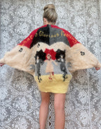 Vintage 1990s Hand-Knitted Mohair Singing in the Rain Jumper | Selina Knitwear