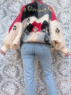 Vintage 1990s Hand-Knitted Mohair Singing in the Rain Jumper | Selina Knitwear