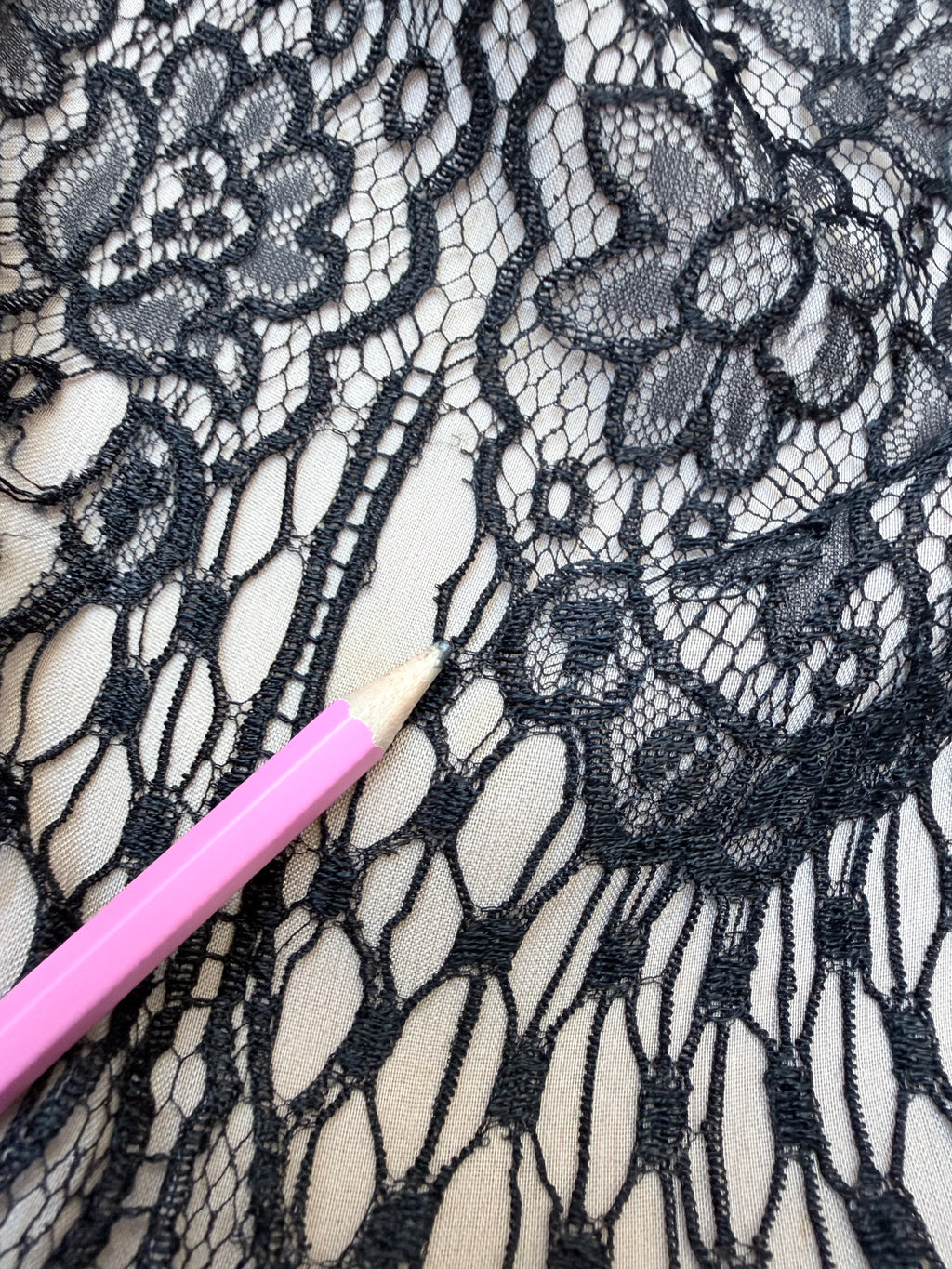 Antique 1920s–1930s Art Deco Black Lace Evening Flapper Dress