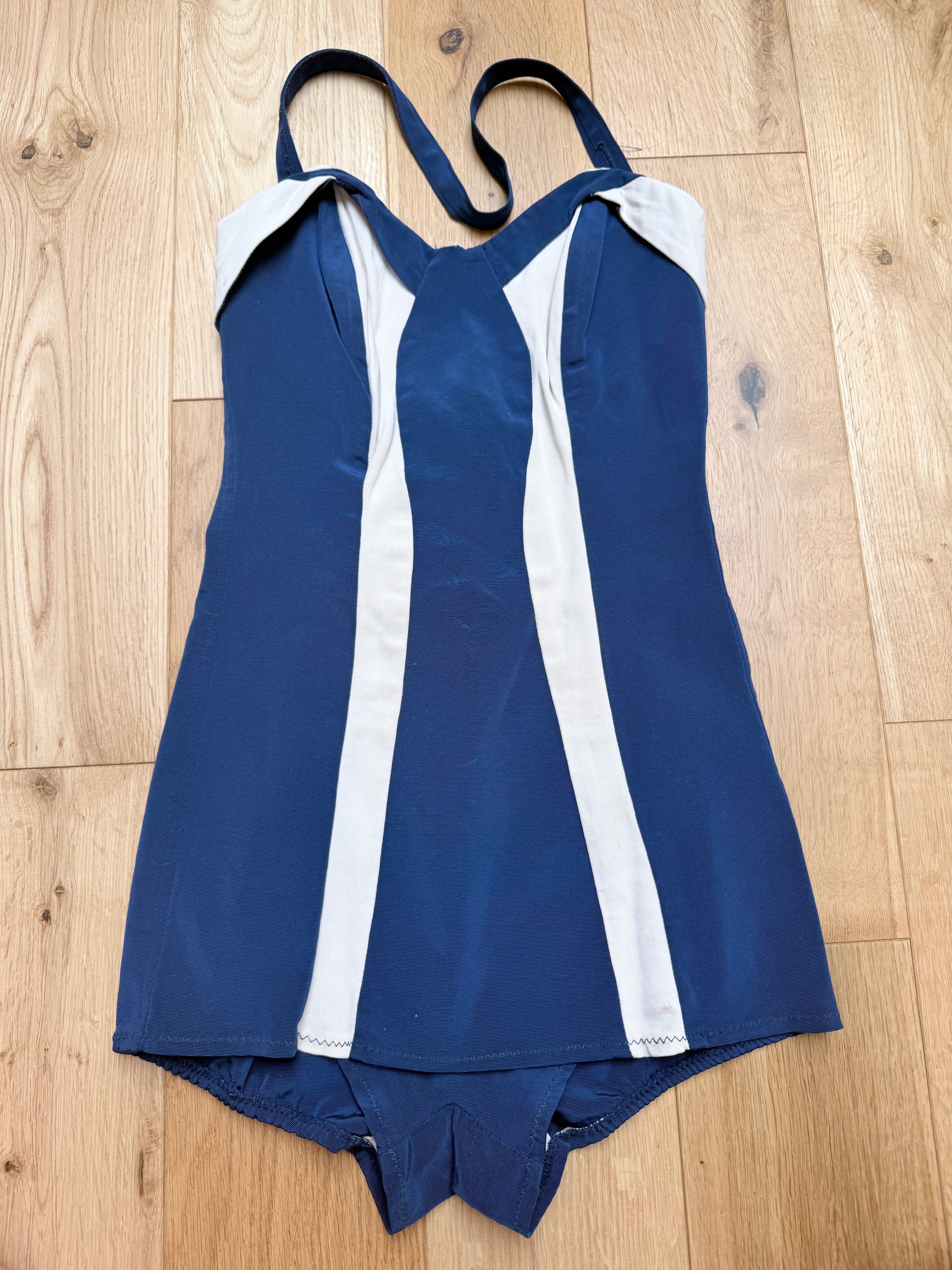 Vintage 1950s Kittiwake Navy Swimsuit