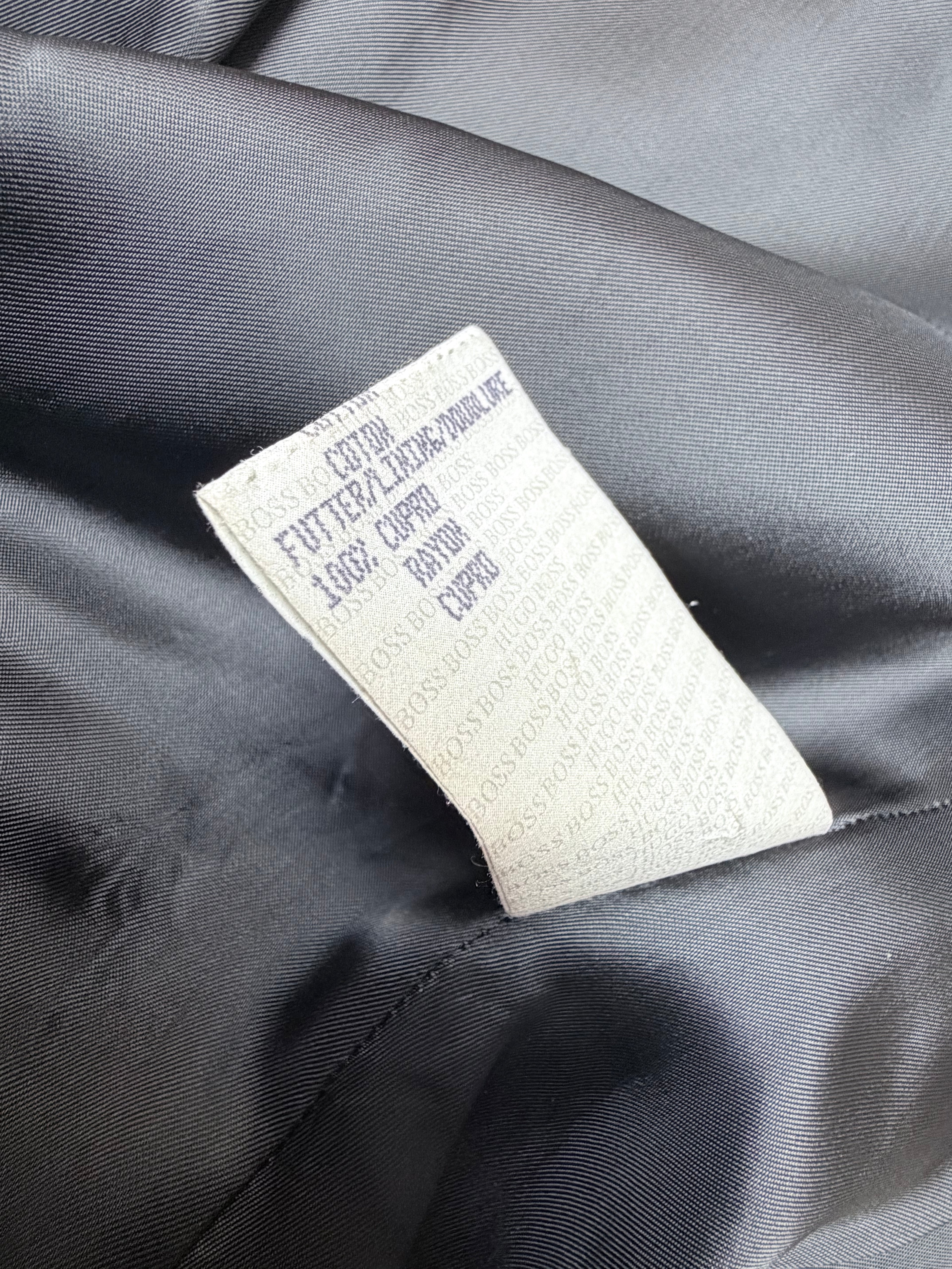 Vintage 1990s Hugo Boss Ladies Black Minimalist Overcoat Blazer