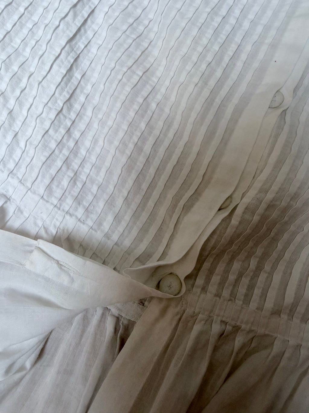 Milk Maid: Antique Peplum Cotton Crop Top