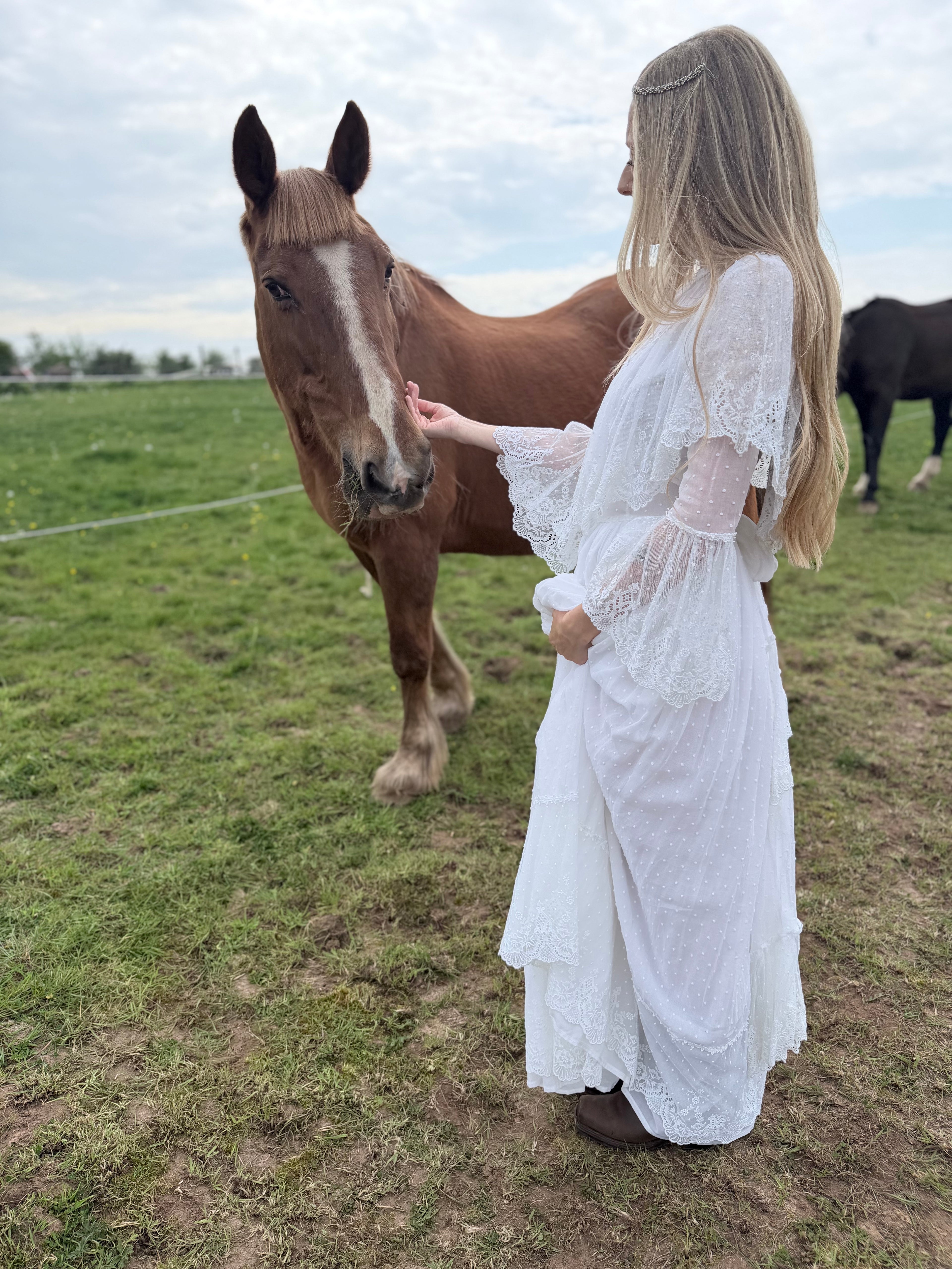 Very Rare 1970s Laura Ashley Boho Prairie Wedding Dress