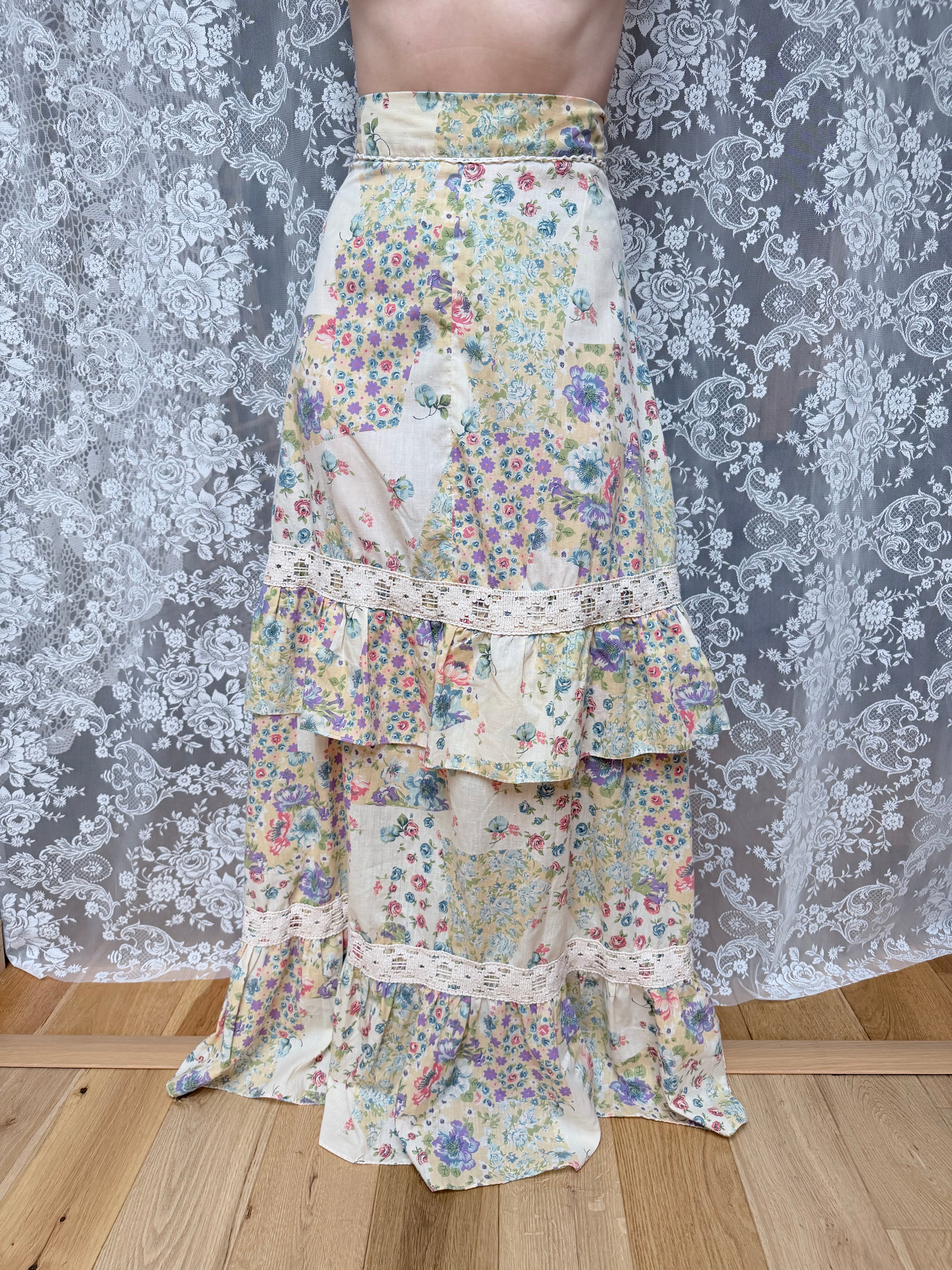 Prairie Girl: Vintage Louis Caring Floral Maxi Skirt