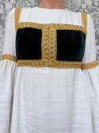 Vintage Quad 1970s Medieval Revival Folk Maxi Dress