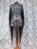 Sisters of the Moon: Vintage 1970s Black Crochet Stevie Nicks Shawl