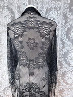 Sisters of the Moon: Vintage 1970s Black Crochet Stevie Nicks Shawl